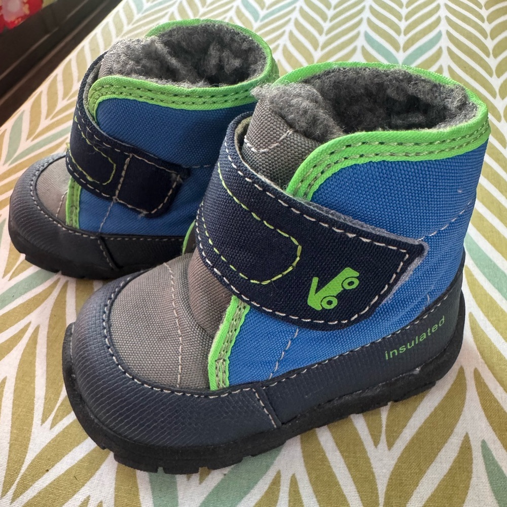 See Kai Run Blue and Green Kids Boots